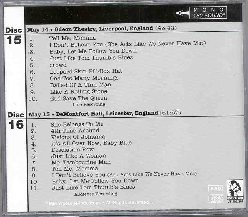 Bob Dylan - 1966 Definitive Collection Jewels & Binoculars   15/16 ( Vigotone )  ( 2 CD SET )