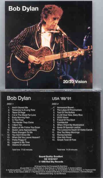 Bob Dylan - 20 / 20 Vision  ( USA 1989 - 1991 )