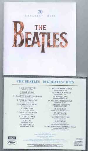 The Beatles - 20 Greatest Hits ( EMI Capitol Release on CD )