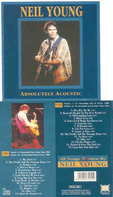 Neil Young / CSNY - Absolutely Acoustic ( 2 CD SET ) ( USA 1974 - 1983 - 1989 & 1992 )