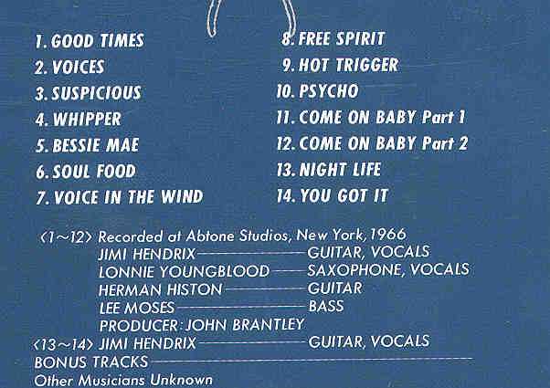 Jimi Hendrix - Abtone Sessions ( Unreleased Studio Sessions at the Abtone Studios New York 1966 )