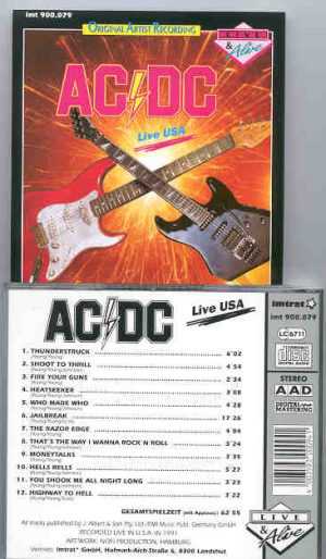 Ac-Dc - Live in USA Vol. 3  ( During US Tour 1991 )