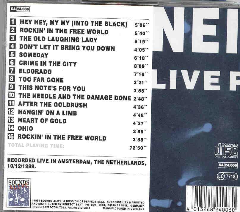 Neil Young / CSNY - Acoustic Concert  ( Live in Holland , 1989 )