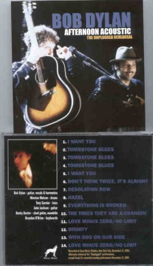 Bob Dylan - Afternoon Acoustic ( The Unplugged Rehearsal , Sony Music Studios , Nov 17th , 1994 )