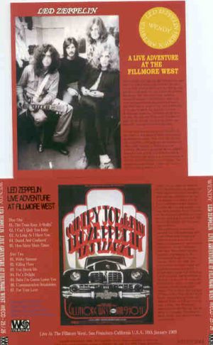 Led Zeppelin - Live Adventure At The Fillmore West ( 2 CD set ) ( Wendy ) ( San Francisco , CA , USA , Jan 10th , 1969 )