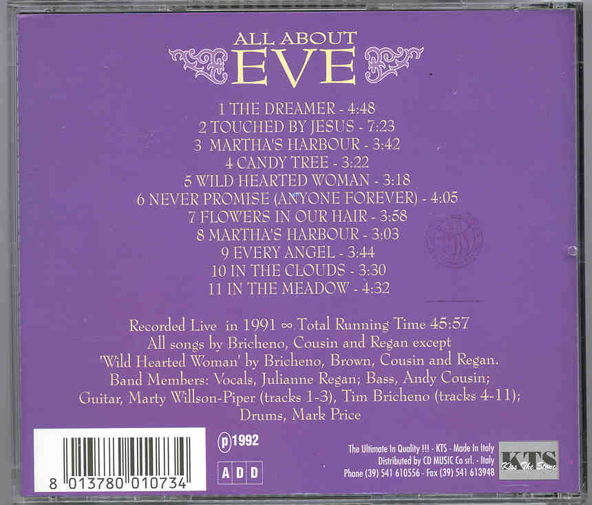 All About Eve - Blessed By Angels ( Live in 1991 ) ( KTS )