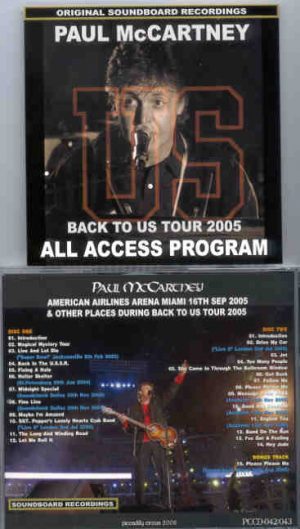 Paul McCartney - All Access Program ( 2 CD SET ) ( Piccadilly Circus ) ( 2005 Live Soundboard Recordings )