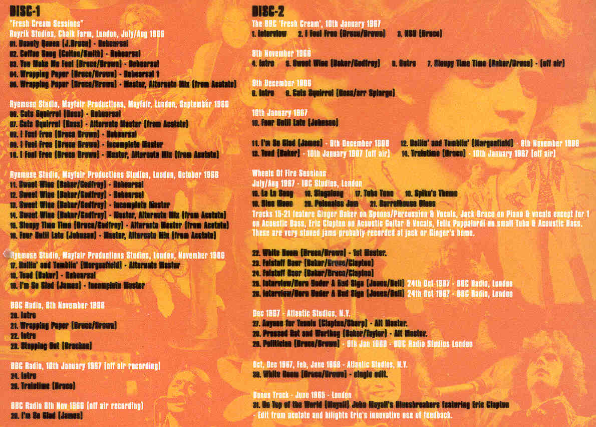 Eric Clapton - All In A Tumble ( 2 CD SET )( CREAM Alternate 7 Outtakes , inc. BBC Sessions 24 BIT Digit. Remastered )