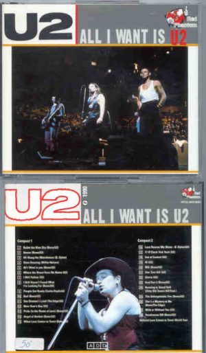 U2 - All I Want Is U2 ( 2 CD!!!!! set )( Great Dane - Red Phantom ) ( Rotterdam , Holland , Jan 1990 )