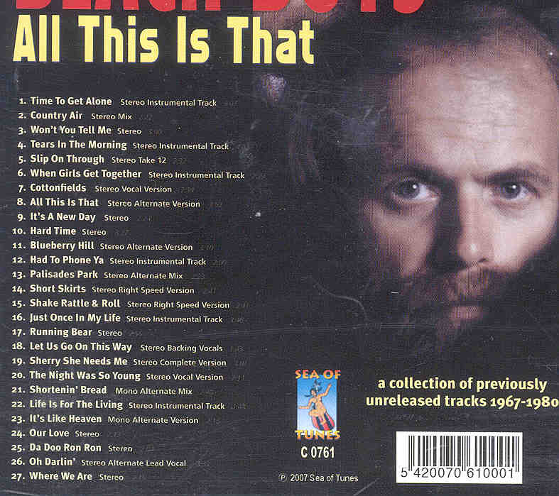 The Beach Boys - All This Is That ( A Collection Of Previously Unreleased Tracks 1967 - 1980 )
