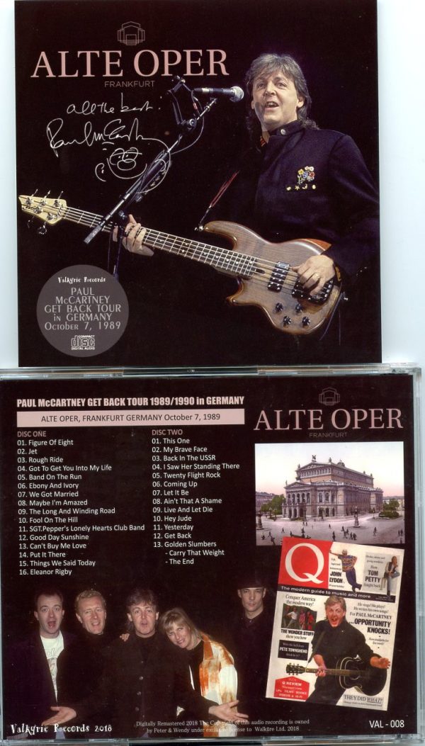 Paul McCartney Alte Oper Frankfurt (2 CDs) (Valkyrie Records)
