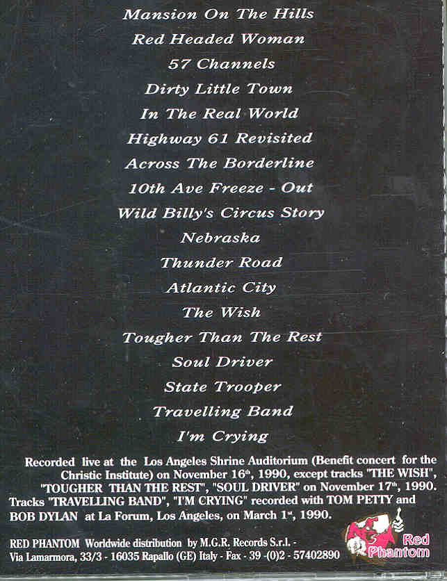 Bruce Springsteen - American Dream ( Red Phantom ) ( Live in California , 1990 )