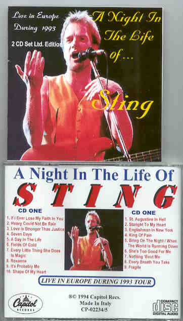 Sting / The Police - A Night In The Life Of STING ( Live In Europe During The 1993 Tour ) ( 2 CD!!!!! Set )