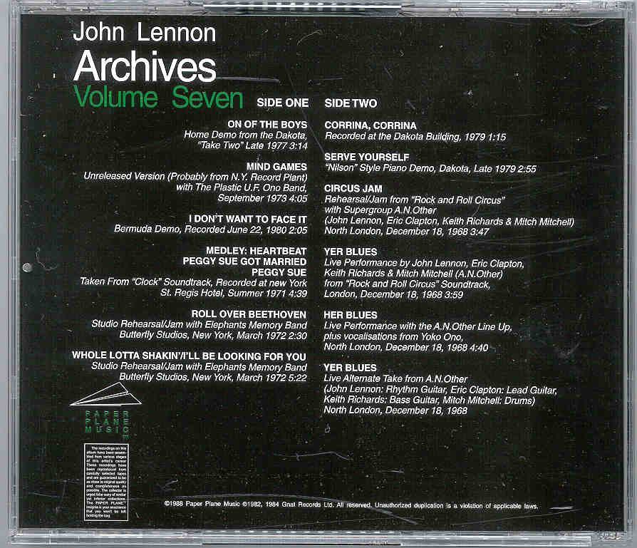 John Lennon - Archives Vol 7