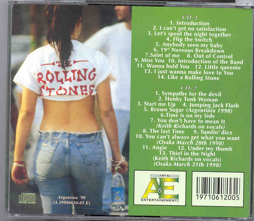 Rolling Stones - Argentina '98 ( Plus Bonustracks from Osaka 98 ) ( 2 CD!!!!! SET )