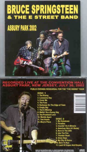 Bruce Springsteen - Asbury Park 2002 ( 2 CD SET ) ( Convention Hall , Asbury Park , New Jersey , July 20th , 2002 )