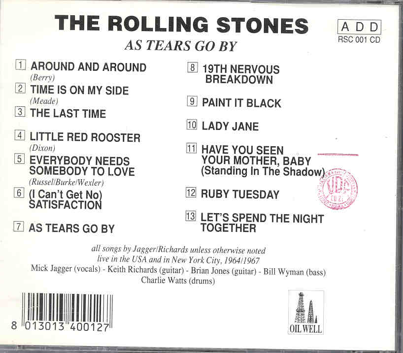 Rolling Stones - As Tears Goes By ( Oil Well )