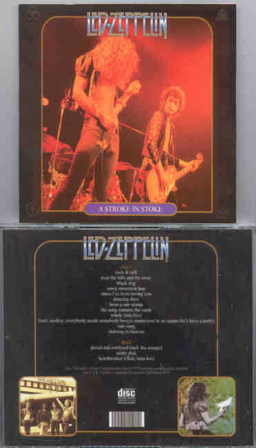Led Zeppelin - A Stroke In Stoke  ( 2 CD set ) ( Jan 15th , 1973 , Gardens Stoke , England )