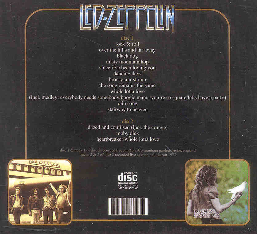 Led Zeppelin - A Stroke In Stoke  ( 2 CD set ) ( Jan 15th , 1973 , Gardens Stoke , England )