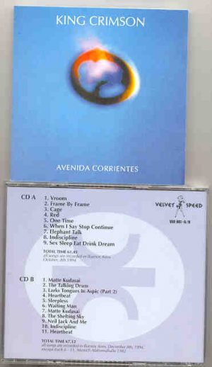 King Crimson - Avenida Corrientes ( 2 CD SET ) Buenos Aires , Argentina , October 8th , 1994 )