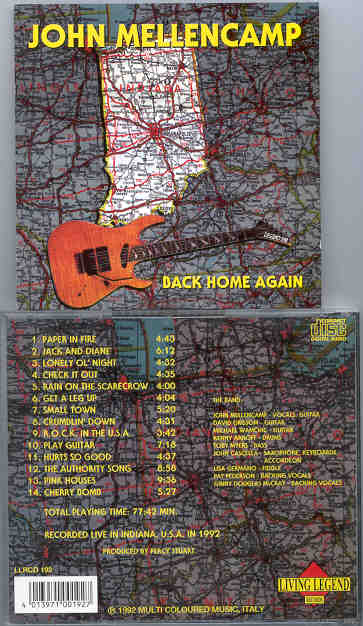 John Cougar Mellencamp - Back Home Again ( Living Legend ) ( Indiana , USA , 1992 )