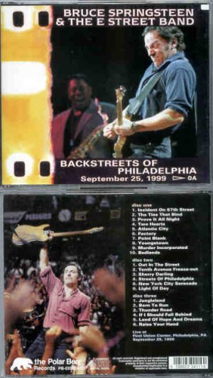 Bruce Springsteen - Backstreets Of Philadelphia ( 3 cd set ) September 25th , 1999 )