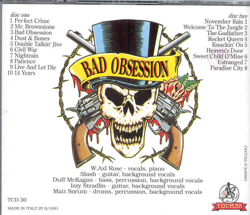 Guns N' Roses - Bad Obsession ( Templar ) ( 2 CD SET )