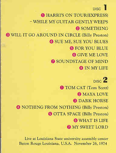 George Harrison - Baton Rouge 1974 ( VOXX ) ( 2 CD set )