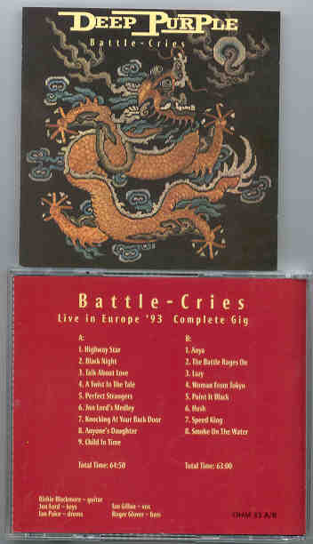 Deep Purple - Battle Cries ( 2 CD set ) ( Live in Europe 1993 - Complete Gig )