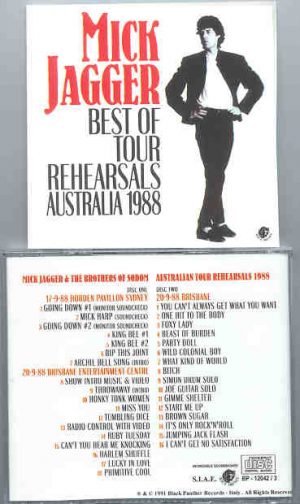 Rolling Stones - Best Of Tour Rehearsals Australia '88 ( M. Jagger & Brothers Of Sodom ) ( 2 CD!!!!! set )