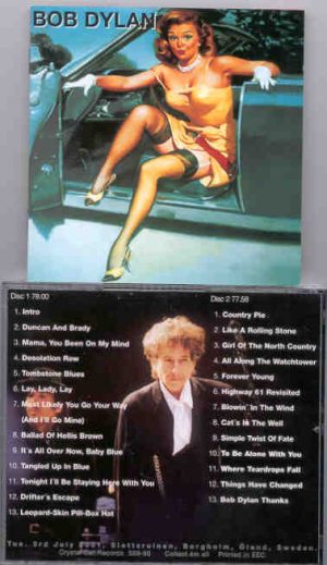 Bob Dylan - Borgholm 2001 ( 2 CD SET ) ( Slottsruinen , Borgholm , Oland , Sweden , Tuesday July 3rd , 2001 )