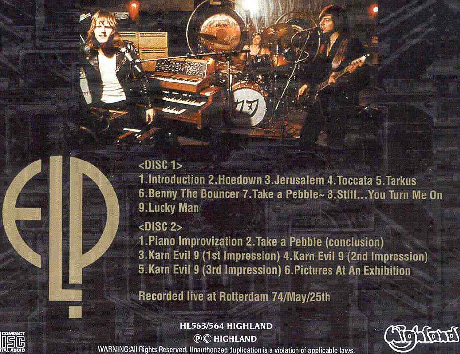 Emerson , Lake & Palmer - Born Of Evil ( Highland ) ( 2 CD set ) ( Rotterdam , Holland , May 25th , 1974 )