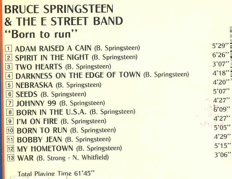 Bruce Springsteen - Born To Run ( On Stage )