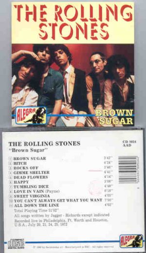 Rolling Stones - Brown Sugar ( Live in Philly , Ft Worth & Houston ) ( Alegra )