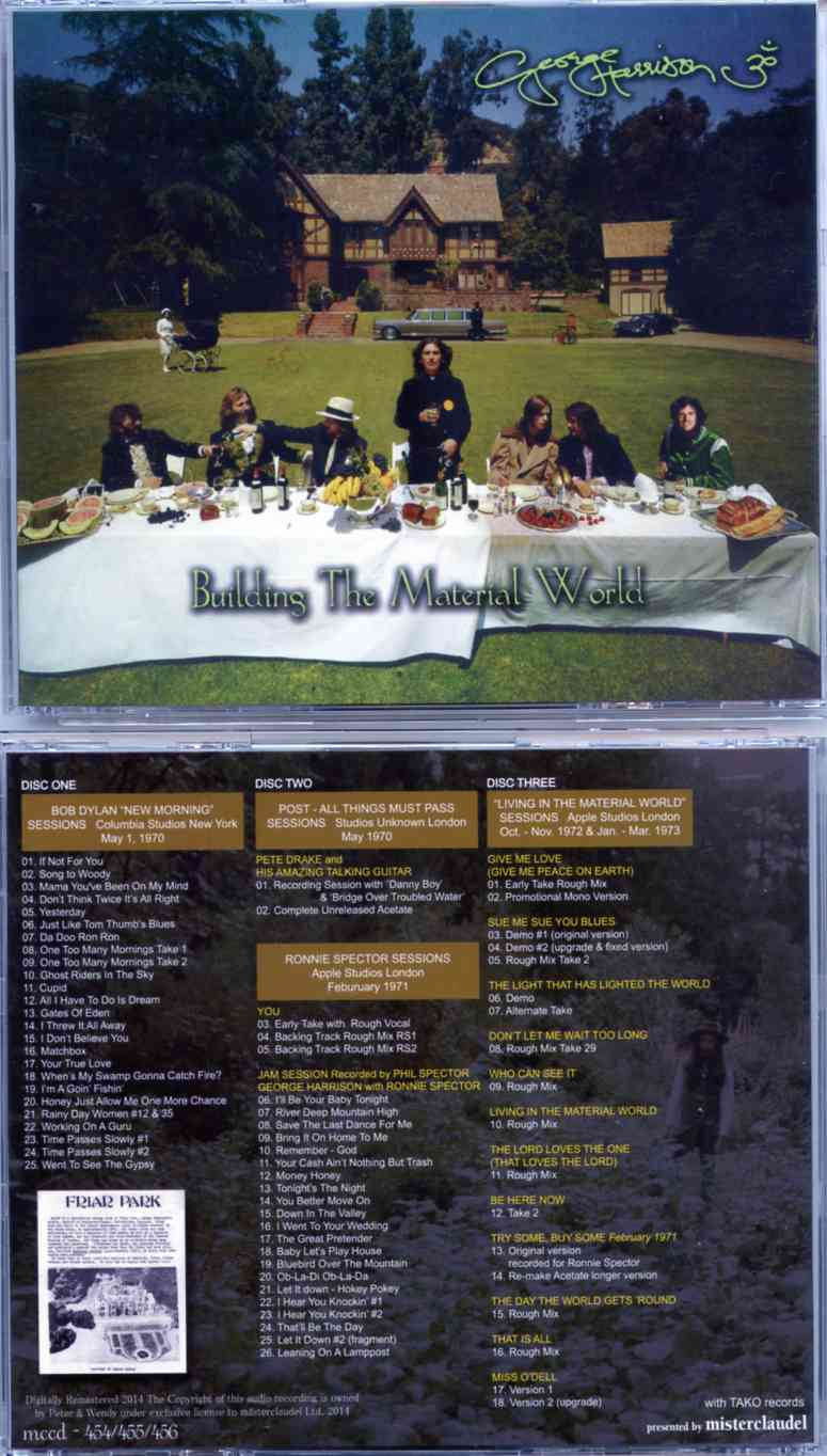 George Harrison - Building The Material World (3CD Set) ( Misterclaudel ) ( Recording Sessions plus Dylan at Columbia Studios 1970 )