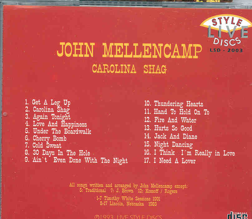 John Cougar Mellencamp - Carolina Shag