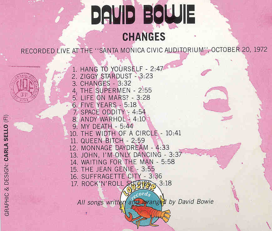 David Bowie - Changes ( California , USA , 1972 )