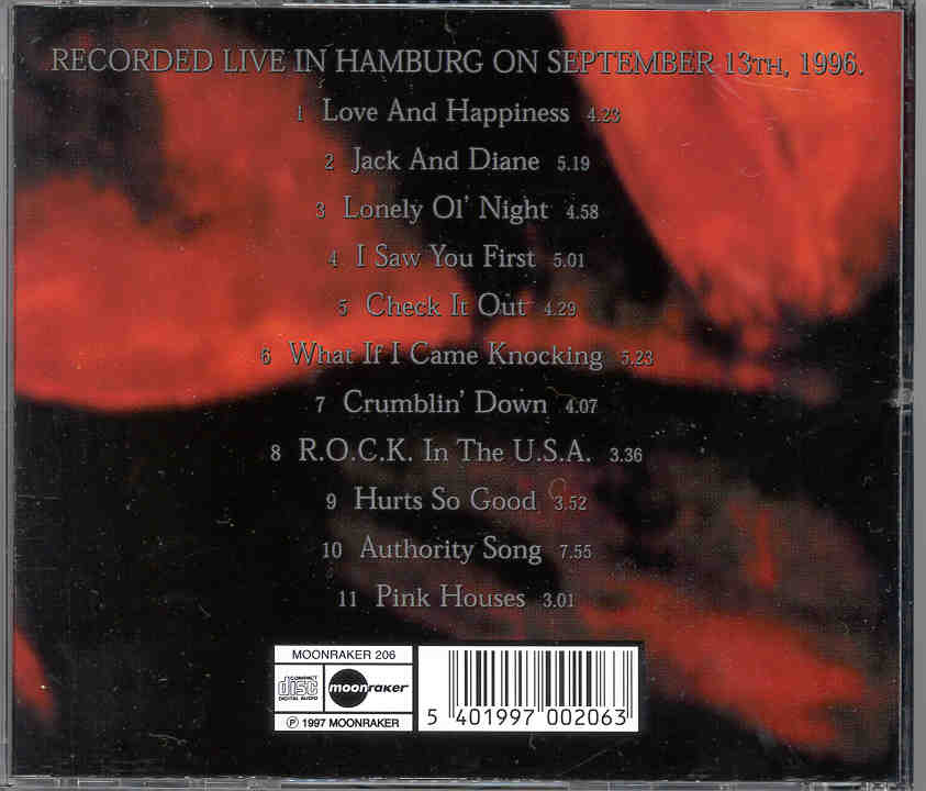 John Cougar Mellencamp - Check This Out ( Hamburg , Germany , September 13th , 1996 )