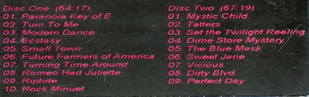 Lou Reed / Velvet Underground - Chicago Theatre 2000 ( 2 CD ) ( LOU REED Live at Chicago theatre , Chicago , IL , USA , June 13th , 2000 )