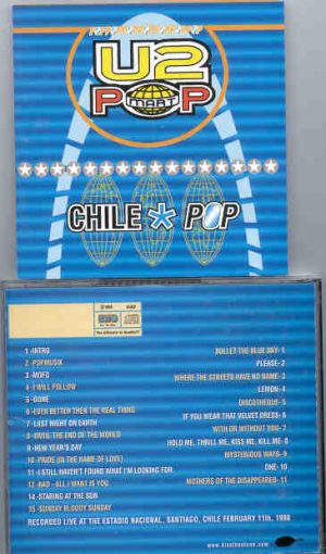 U2 - Chile Pop ( 2 CD!!!!! set )  ( KTS )( Live at Estadio Nacional , Santiago , Chile , February 11th , 1998 )