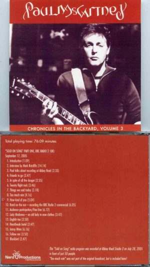 Paul McCartney - Chronicles In The Backyard Vol. 3