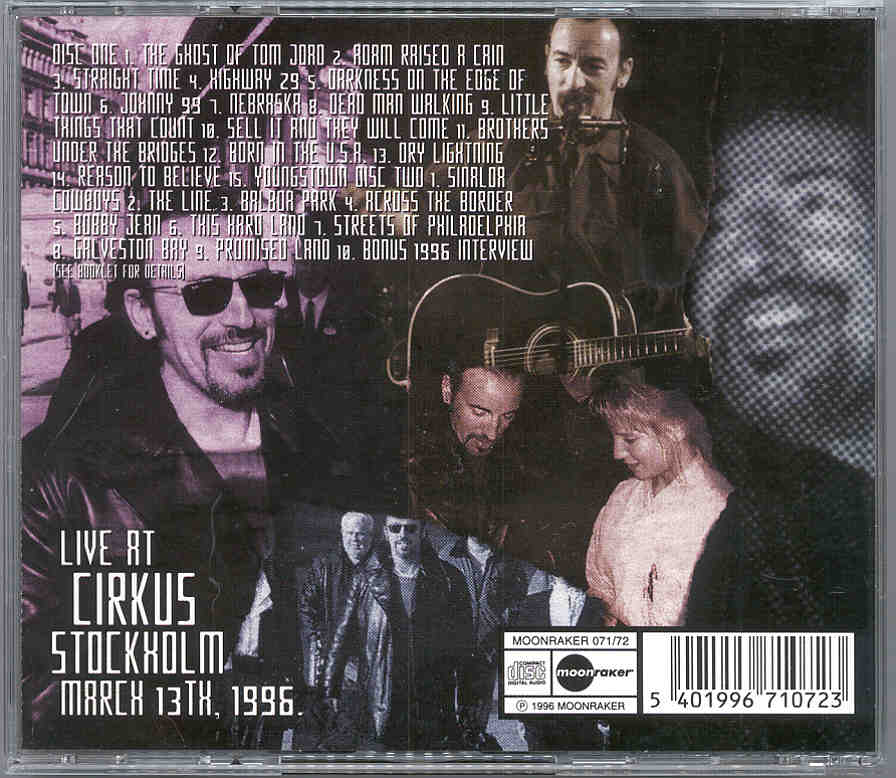 Bruce Springsteen - Cirkus ( 2 CD SET ) ( Live at Cirkus , Stockholm , Sweden ,  March 13th , 1996 )