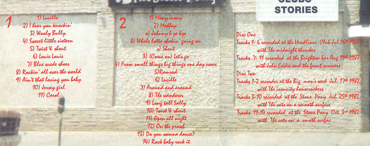 Bruce Springsteen - Club's Stories ( 2 CD set )( Various Rare Gigs 1982-1983 )