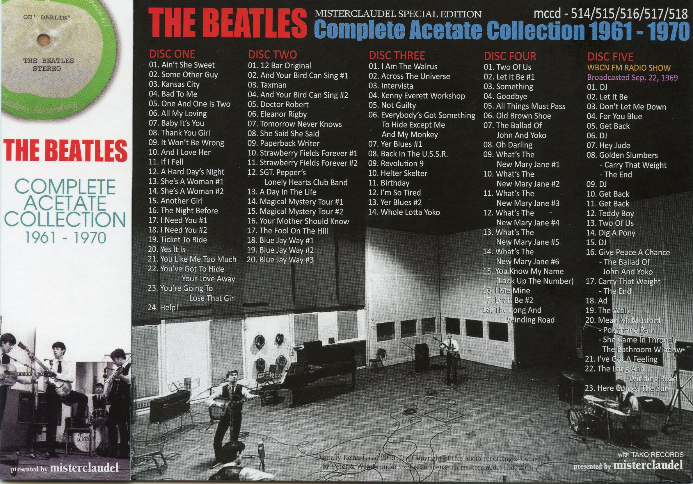 The Beatles - Complete Acetates Collection ( 5 CD Set With Slipcase ) ( Misterclaudel )