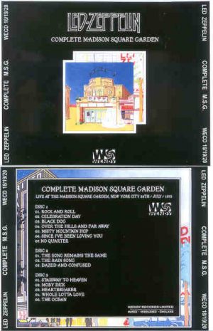 Led Zeppelin - Complete Madison Square Garden ( 3 cd set ) ( Wendy ) ( M.S.G. New York , USA , July 28th , 1973 )
