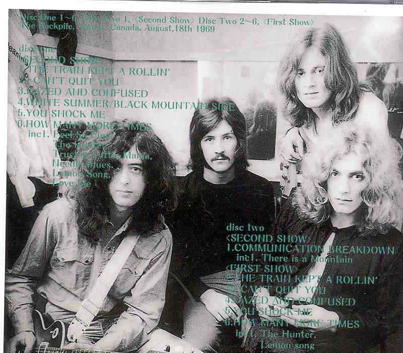 Led Zeppelin - Complete Rockpile Show ( 2 CD SET ) ( Canada , August 18th , 1969 , 1st & 2nd Shows )