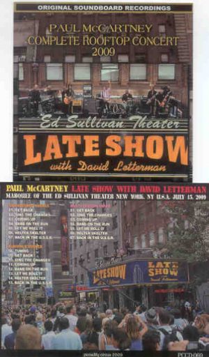 Paul McCartney - Complete Rooftop Concert 2009 ( Piccadilly Circus ) (w/ DAVID LETTERMAN New York , July 15th , 2009 )