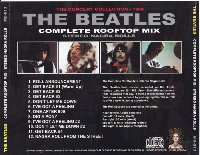 The Beatles - Complete Rooftop Mix ( Stereo Nagra Rolls ) ( 2013 Medusa Records )