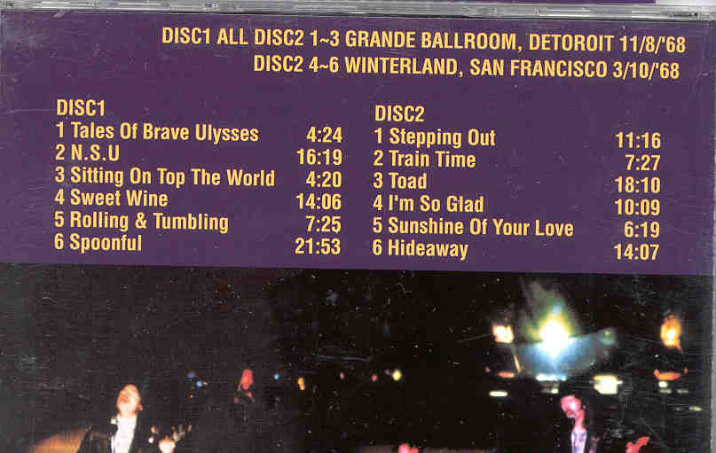 Cream - Dazed and Cream ( Cream , Live 1968 San Francisco & Detroit ) ( 2 CD set )