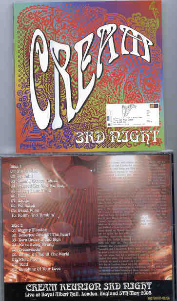 Jack Bruce - CREAM Reunion 2005 Third Night ( 2 CD set )